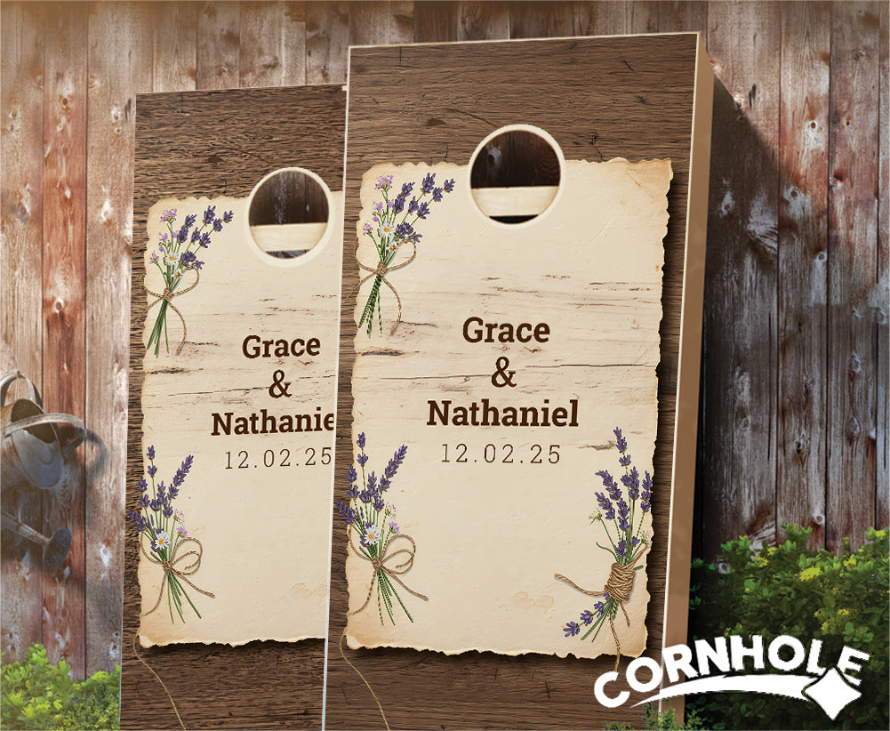 "Country Paper Rustic" Cornhole Boards