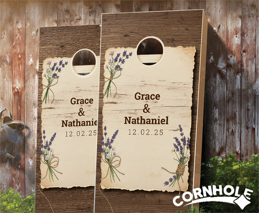 "Country Paper Rustic" Cornhole Boards