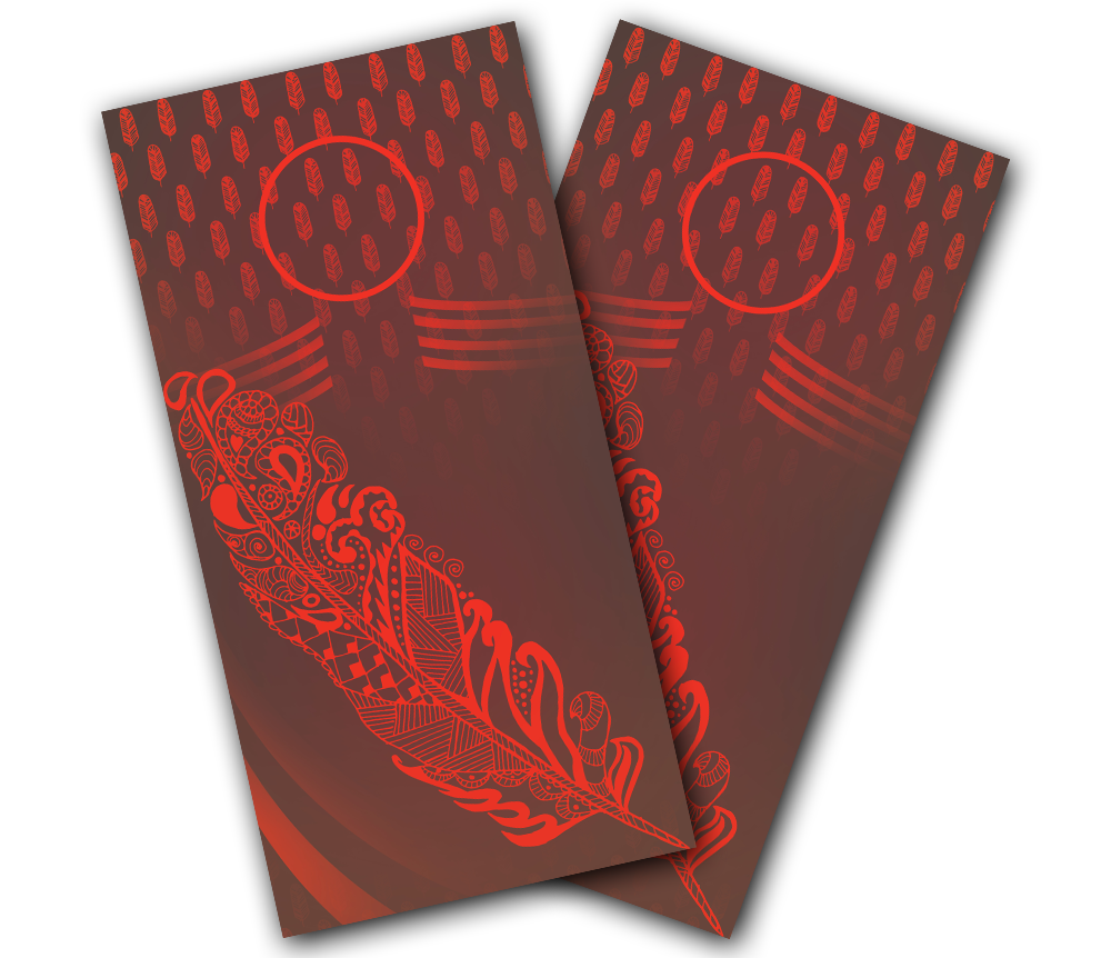 "Native Feather" Cornhole Wrap