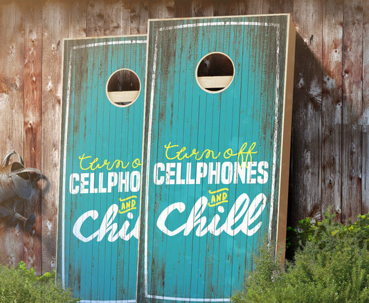"Turn Off Cellphones" Cornhole Boards
