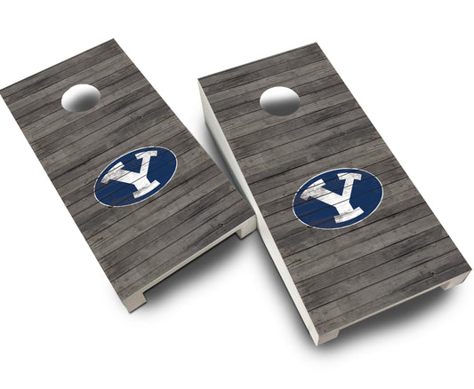"BYU Distressed" Tabletop Cornhole Boards
