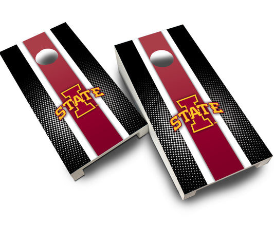"Iowa State Striped" Tabletop Cornhole Boards