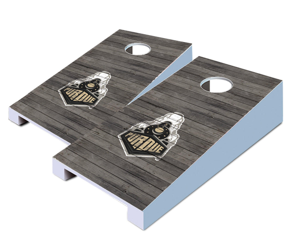 "Purdue Distressed" Tabletop Cornhole Boards