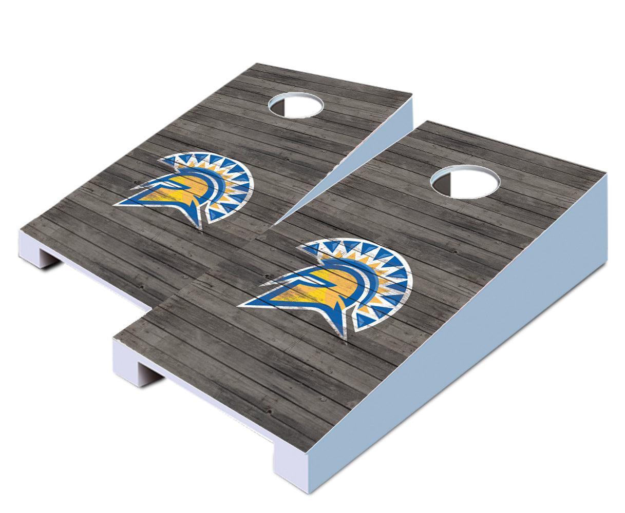 "San Jose State Distressed" Tabletop Cornhole Boards