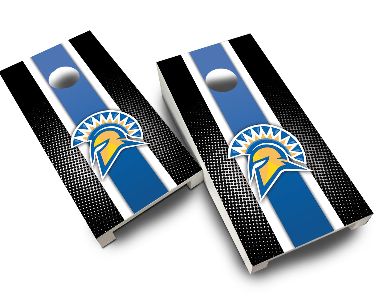 "San Jose State Striped" Tabletop Cornhole Boards