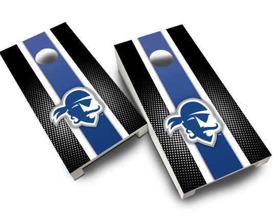 "Seton Hall Striped" Tabletop Cornhole Boards
