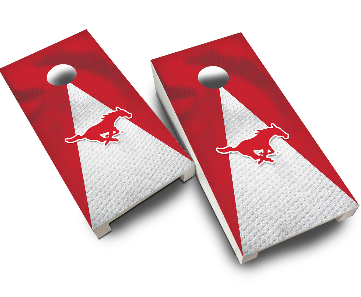 "Southern Methodist Jersey" Tabletop Cornhole Boards