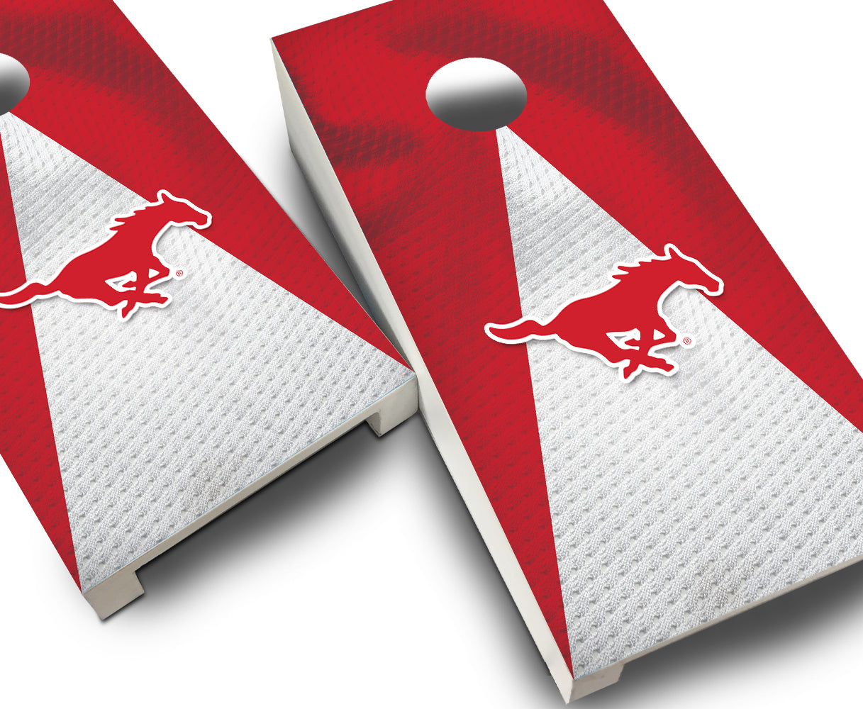 "Southern Methodist Jersey" Tabletop Cornhole Boards