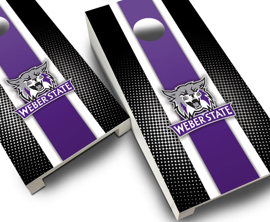 "Weber State Striped" Tabletop Cornhole Boards