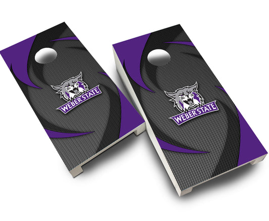 "Weber State Swoosh" Tabletop Cornhole Boards