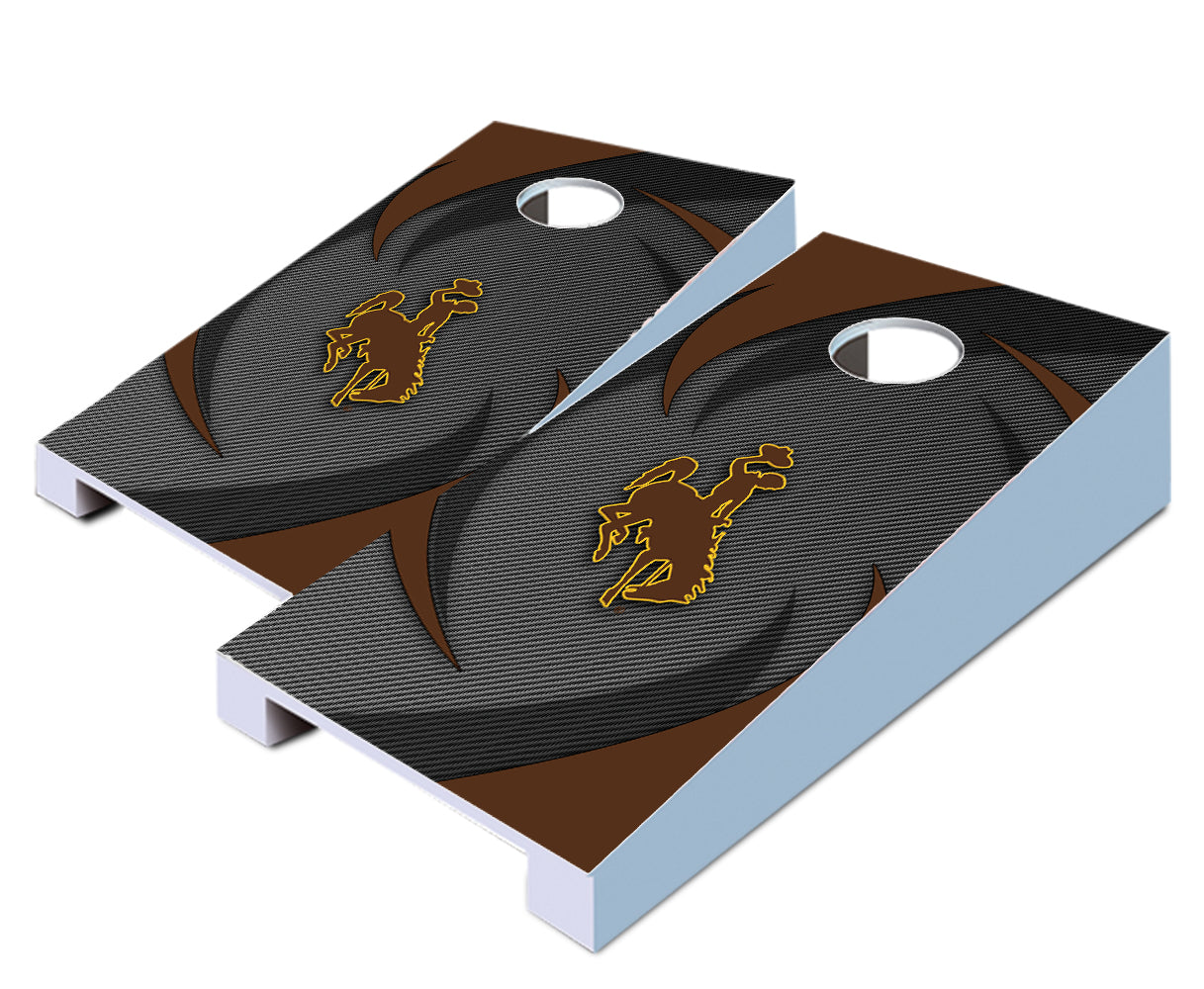 "Wyoming Swoosh" Tabletop Cornhole Boards