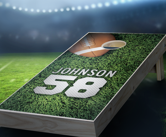 "Jersey Field Football" Cornhole Boards