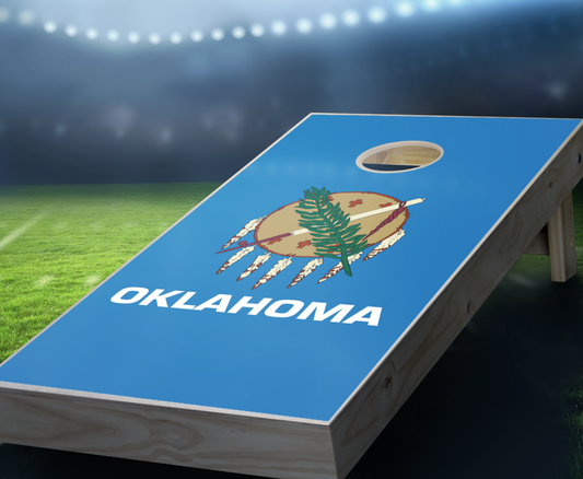 "Oklahoma Flag" Cornhole Boards