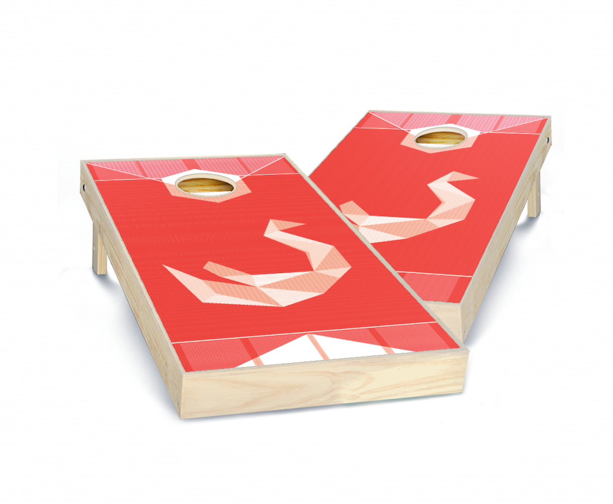 "Red Swan" Cornhole Boards