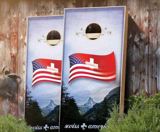 "Swiss American" Cornhole Boards