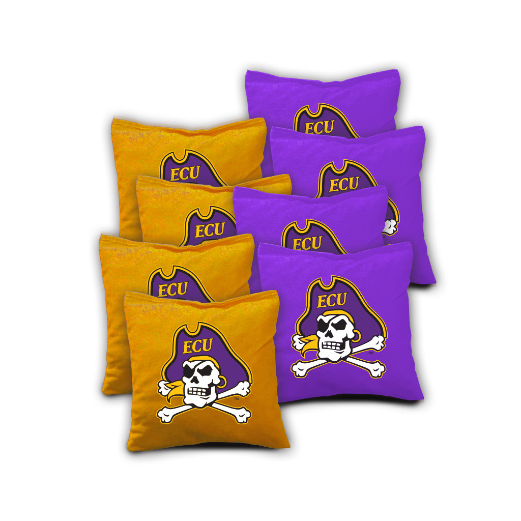 Set of 8 East Carolina Cornhole Bags