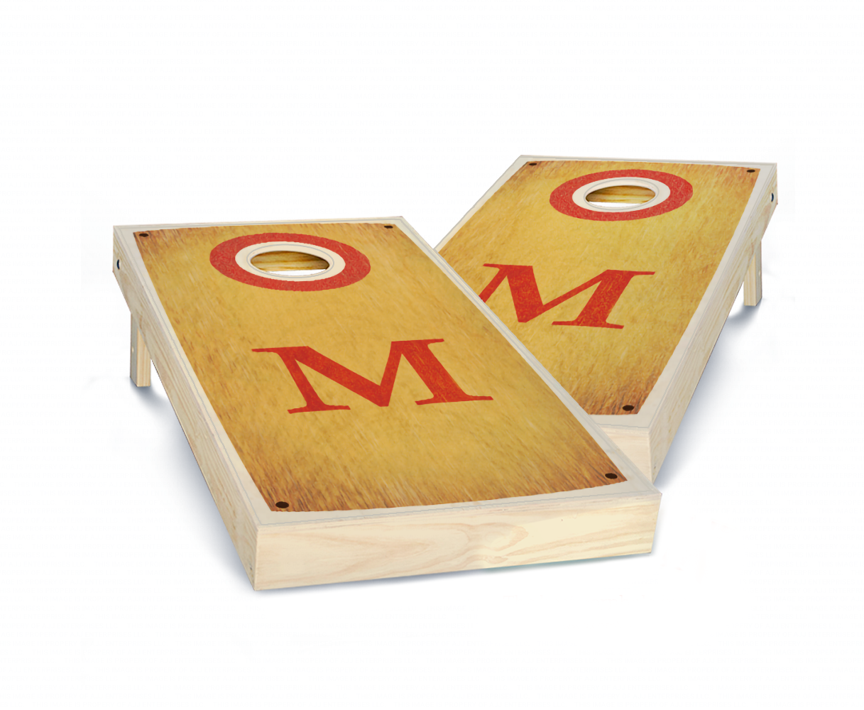 "Bakersville Red" Stained Cornhole Boards