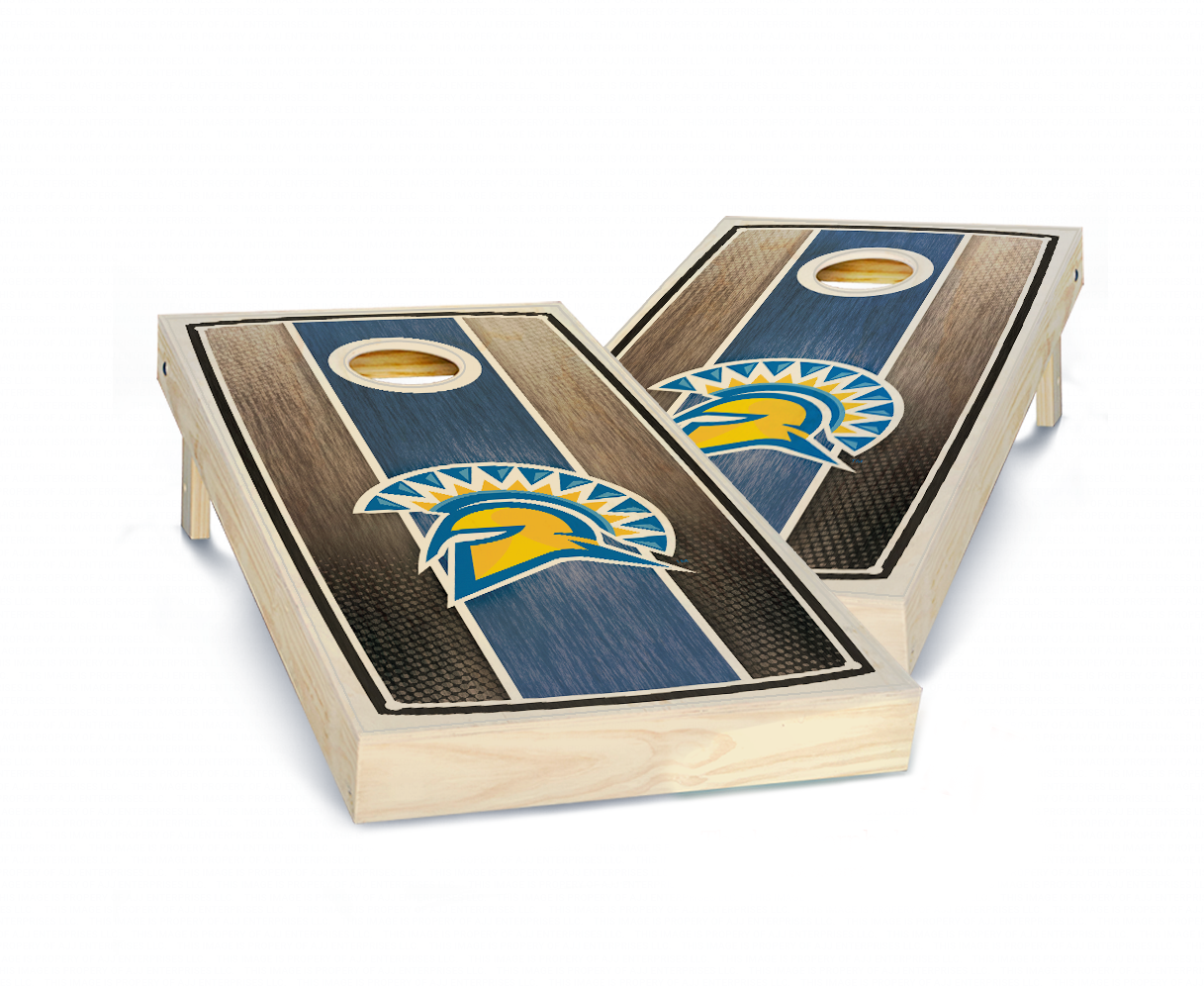 "San Jose State Stained Stripe" Cornhole Boards