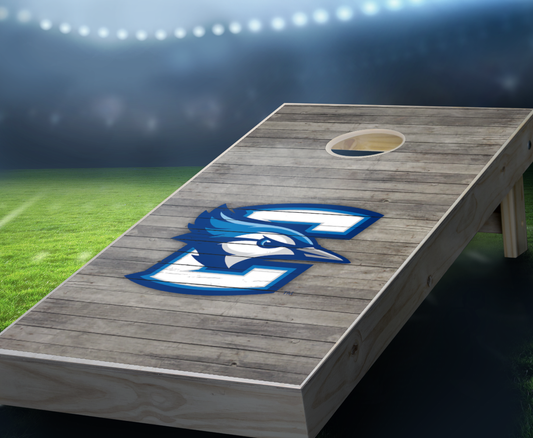 "Creighton Distressed" Cornhole Boards