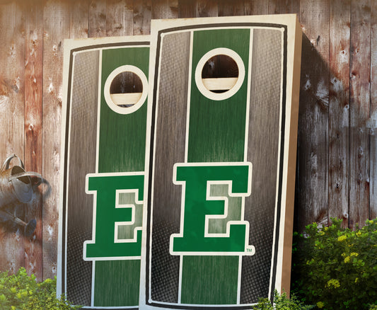"Eastern Michigan Stained Stripe" Cornhole Boards