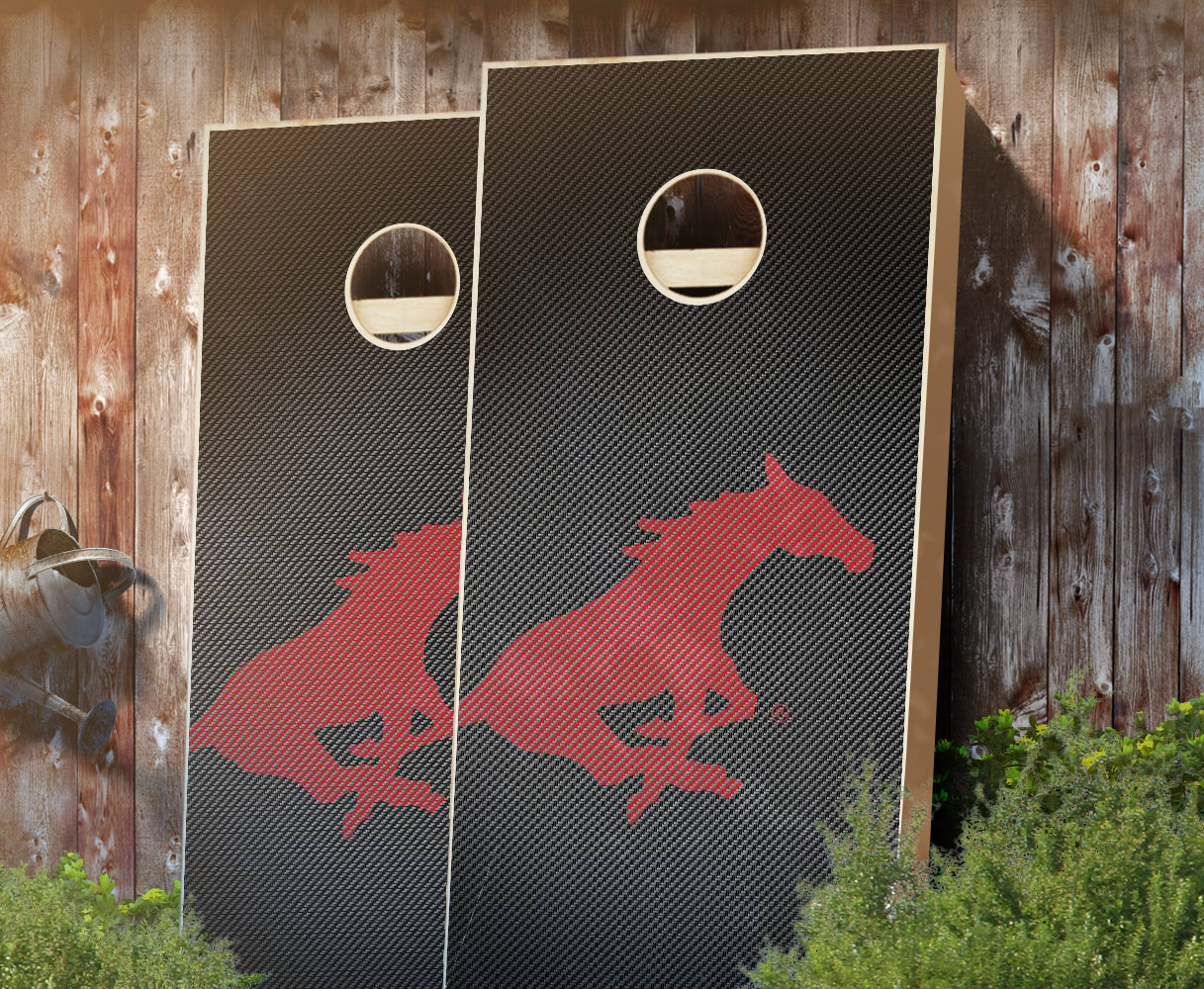 "Southern Methodist Slanted" Cornhole Boards