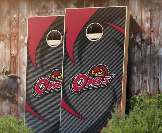 "Temple Swoosh" Cornhole Boards