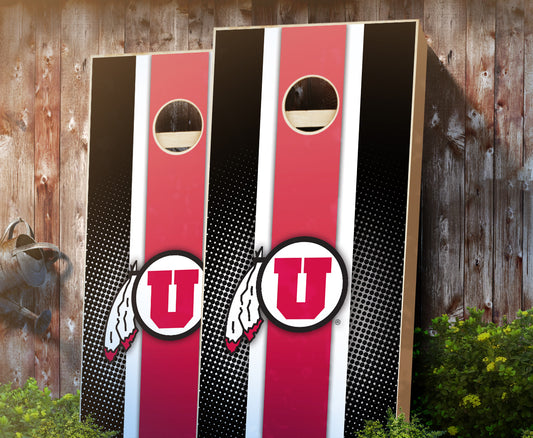 "Utah Striped" Cornhole Boards