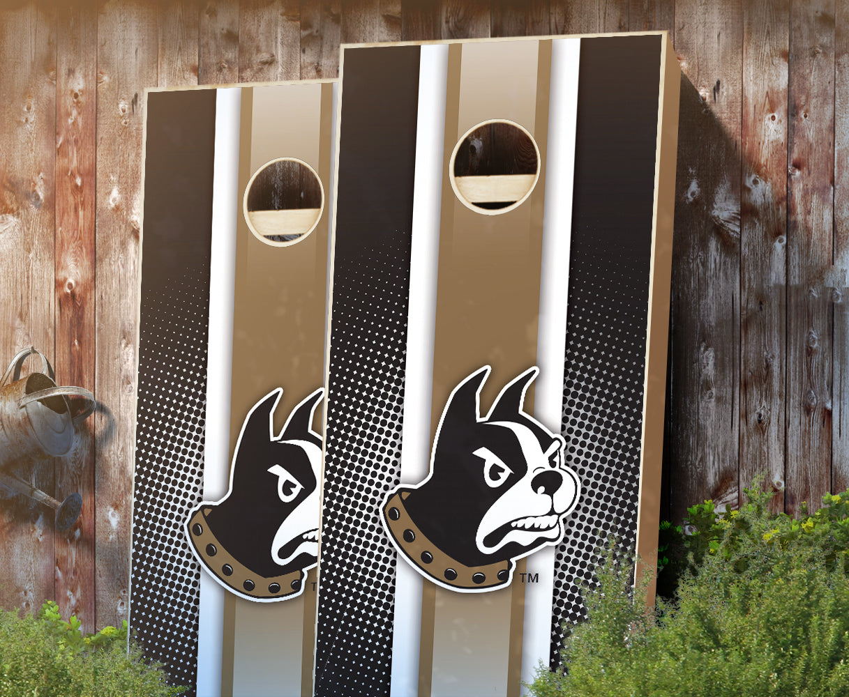 "Wofford Striped" Cornhole Boards