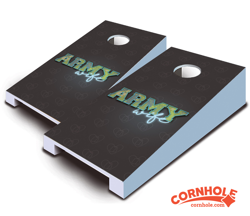 "Army Wife" Tabletop Cornhole Boards