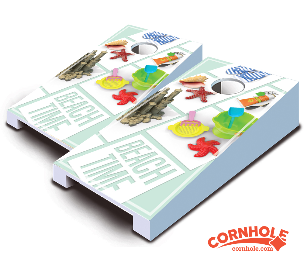 "Beach Time" Tabletop Cornhole Boards
