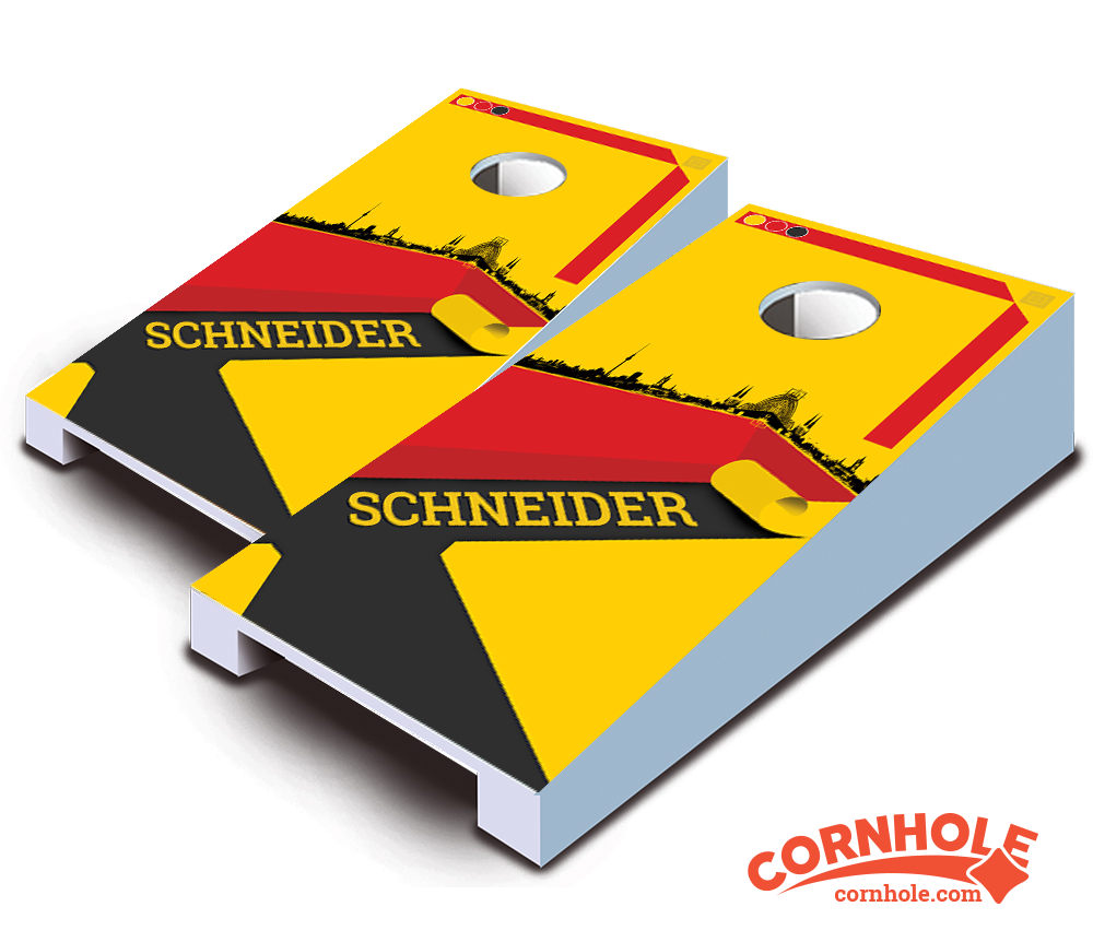"German Surname" Tabletop Cornhole Boards