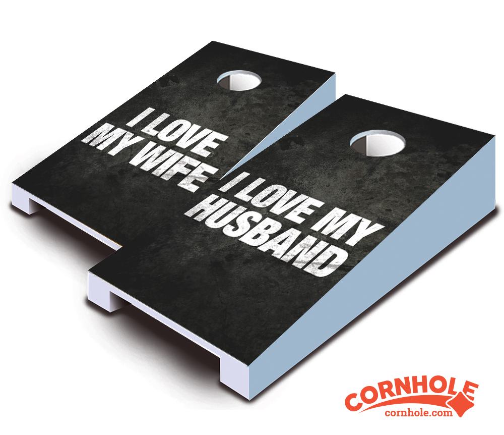 "I Love My Spouse" Tabletop Cornhole Boards