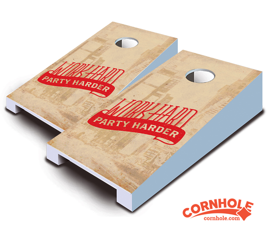 "Party Harder" Tabletop Cornhole Boards