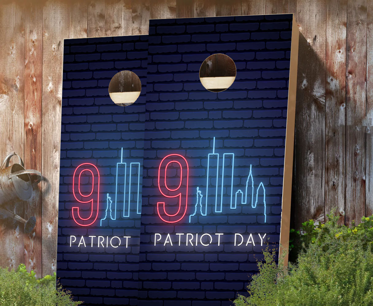 "9/11 Patriot Neon" Cornhole Boards
