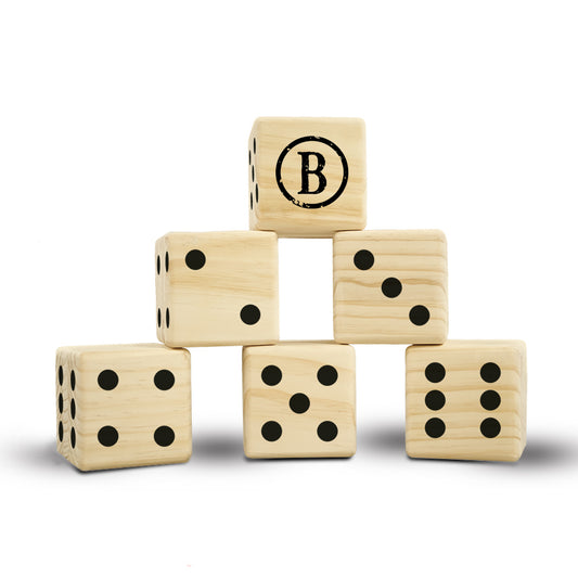 Burned Monogram Lawn Dice Game