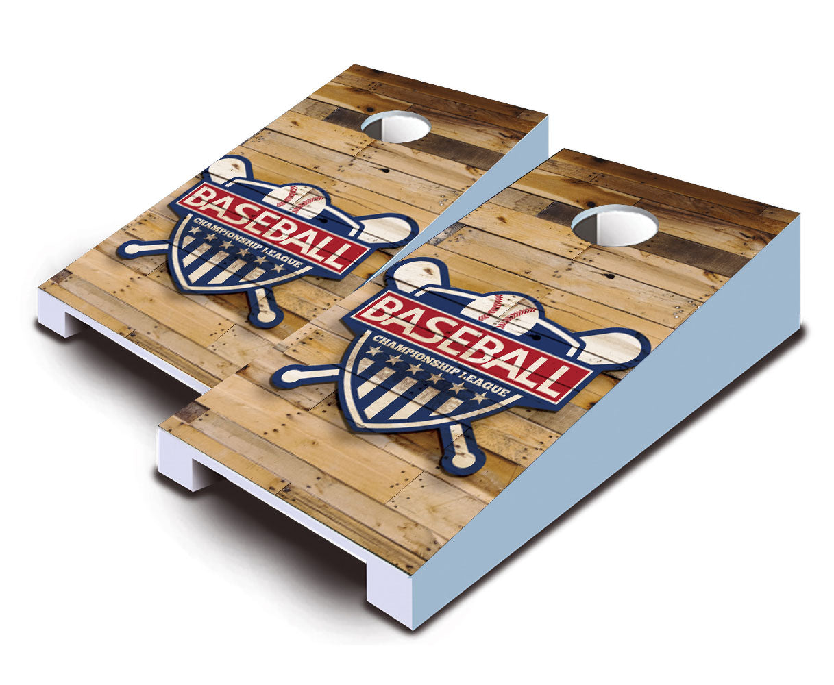 "Baseball Championship Badge" Tabletop Cornhole Boards
