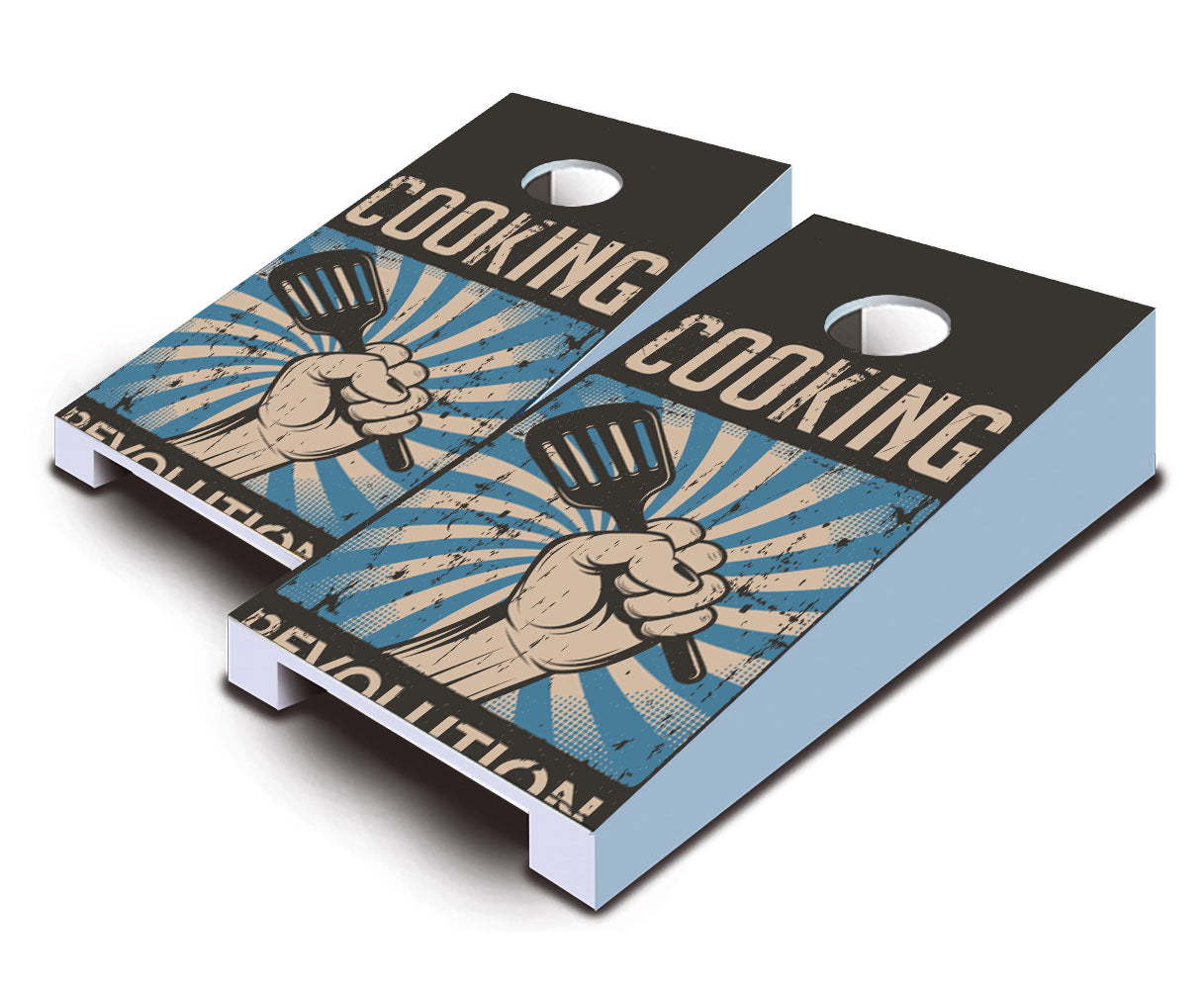 "Cooking Revolution" Tabletop Cornhole Boards