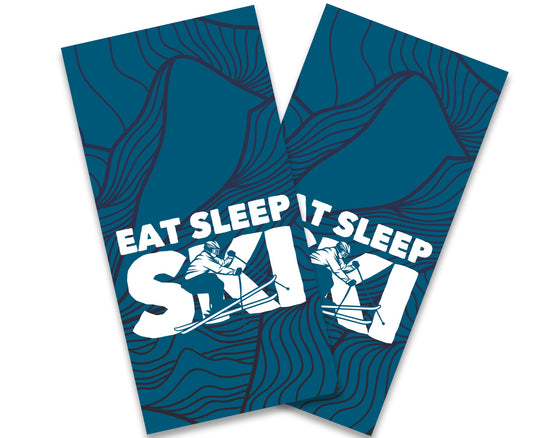 "Eat, Sleep, Ski" Cornhole Wrap