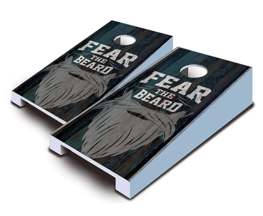 "Fear the Beard" Tabletop Cornhole Boards