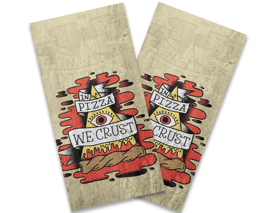 "In Pizza We Crust" Cornhole Wrap