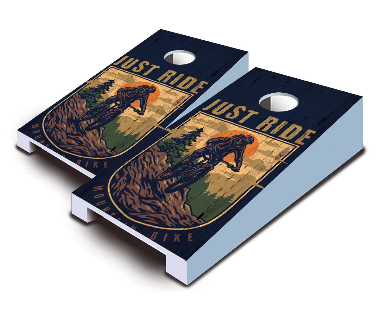 "Just Ride" Tabletop Cornhole Boards