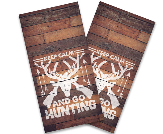 "Keep Calm and Go Hunting" Cornhole Wrap