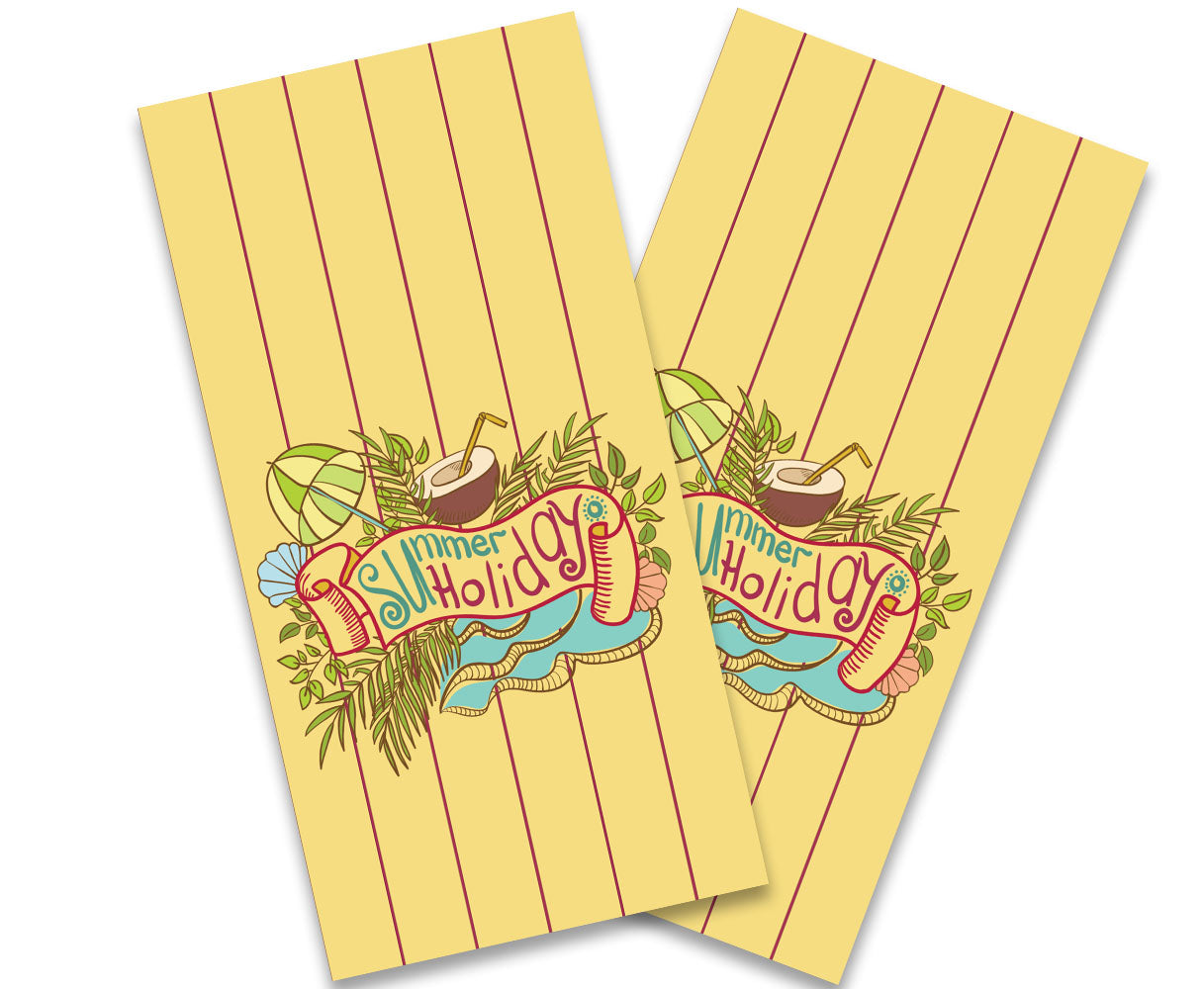 "Summer Holiday Coconut" Cornhole Wrap